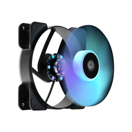 Fractal Design Fraktalų dizainas | Triguba pakuotė | 12 aspektas RGB PWM | Juodas | Korpuso ventiliatorius