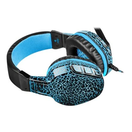 Žaidimų ausinės Fury Hellcat, LED, Mėlynos, USB + 2x 3.5mm