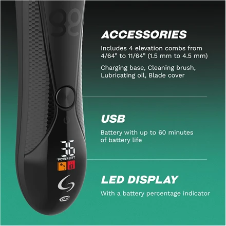 Plaukų kirpimo mašinėlė GA.MA Eggo Touch, USB (GM6026)