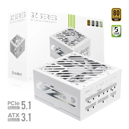 Gamemax PSU | GZ 750G WH | 750 W | Gold | Baltas | Full Modular