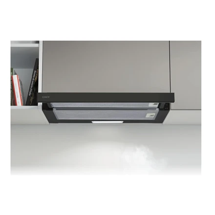 Gartraukis Candy Saldainių gaubtas | CBT60RBG | Teleskopinis | C energijos vartojimo efektyvumo klasė | Plotis 60 cm | 402 m³/h | Mechaninis | LED | Juodas