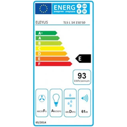 Gartraukis Eleyus Hood TLS L 14 150 50 IS (Storm 700 50 IS LED) Telescopic, Energy efficiency class E, Plotis 50 cm, 350 m³/h, Mechanical control, LED, Inox