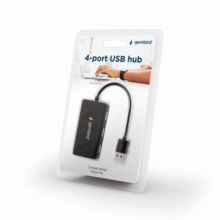 Gembird USB šakotuvas plastikinėje pakuotėje