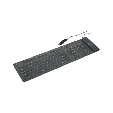 GEMBIRD KB-109F-B Lanksti klaviatūra USB + OTG juodos spalvos US išdėstymas