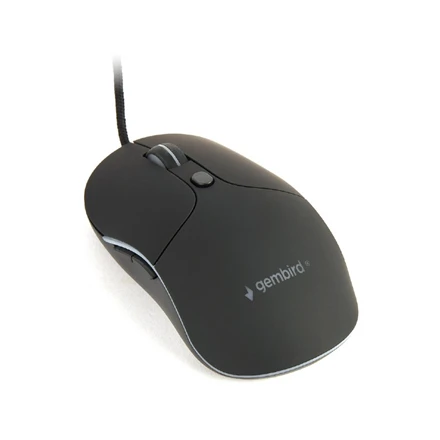 GEMBIRD Illuminated large size pelė su laidu USB juodas