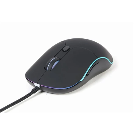 GEMBIRD Illuminated large size pelė su laidu USB juodas