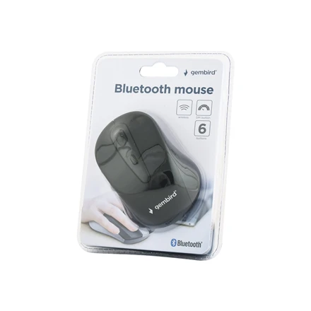 Gembird | MUSWB2 | Optinė Bluetooth pelė | 6 button | Juodas, Pilkas