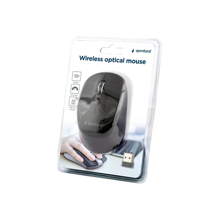 GEMBIRD MUSW-4B-05 Optinė belaidė pelė juodas