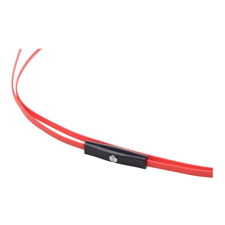 Gembird | Porto ausinės su mikrofonu ir garsumo valdymu su flat kabelis | Su mikrofonu | 3.5 mm | Raudona/Juodas