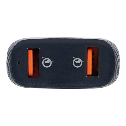 GEMBIRD TA-U2QC3-CAR-01 2port USB car fast charger QC3.0 36W juodas