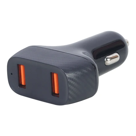 GEMBIRD TA-U2QC3-CAR-01 2port USB car fast charger QC3.0 36W juodas