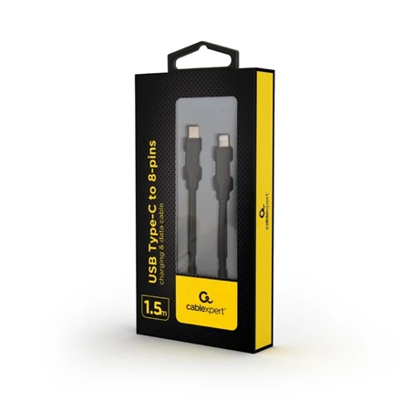 Gembird | C tipo USB iki 8 kontaktų įkrovimo ir duomenų kabelis | CC-USB2-CM8PM-1.5M | 8 kontaktų | C tipo USB