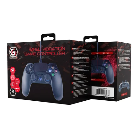 GEMBIRD Wired vibracinis žaidimų valdiklis PlayStation 4 arba PC juodas