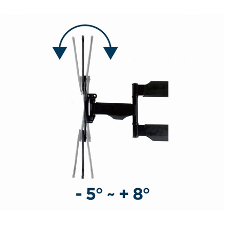 GEMBIRD Premium pilno judesio televizoriaus sieninis laikiklis 32–55 colių 32 kg