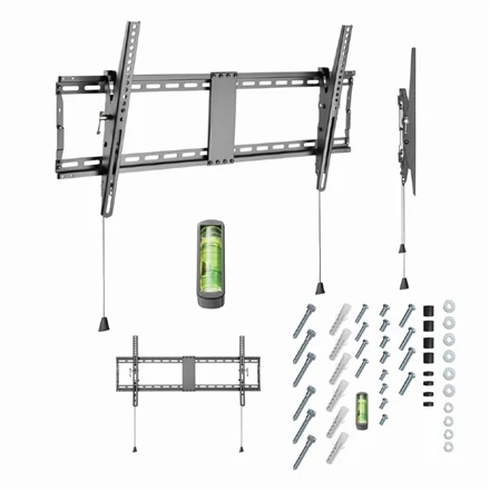 Gembird | Sieninis laikiklis | WM-90T-01 | Pakreipimas | 43–90" | Maksimalus svoris (talpa) 70 kg | Juodas