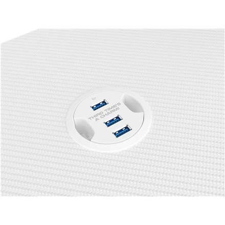 Žaidimų stalas Genesis Holm 320 RGB Gaming Desk, Baltas