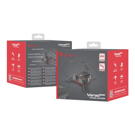 NATEC NBU-1441 Genesis pelė Bungee VANAD 300 + šakotuvas USB 4-jungtys