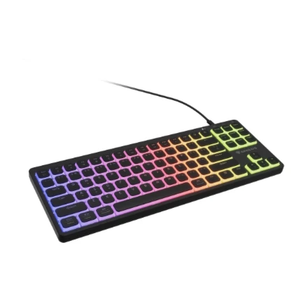 Klaviatūra žaidimams Genesis Thor 430 TKL Outemu Silent Rožinė su laidu mechaninė su pašvietimu juoda Hot-Swap Slim