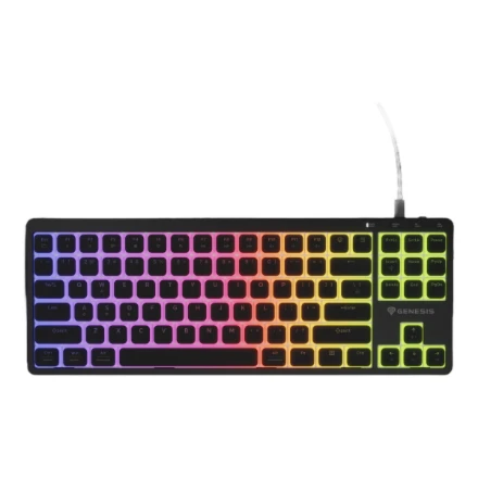 Klaviatūra žaidimams Genesis Thor 430 TKL Outemu Silent Rožinė su laidu mechaninė su pašvietimu juoda Hot-Swap Slim