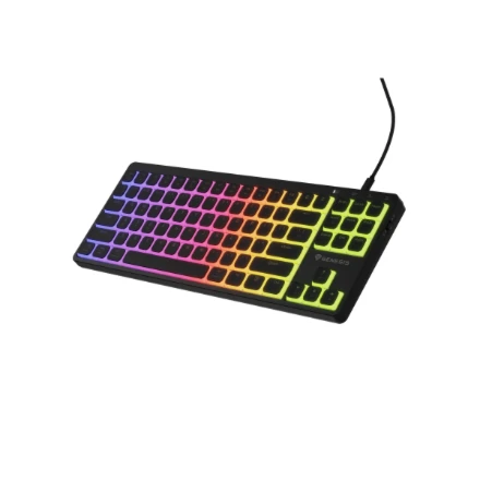 Klaviatūra žaidimams Genesis Thor 430 TKL Outemu Silent Rožinė su laidu mechaninė su pašvietimu juoda Hot-Swap Slim