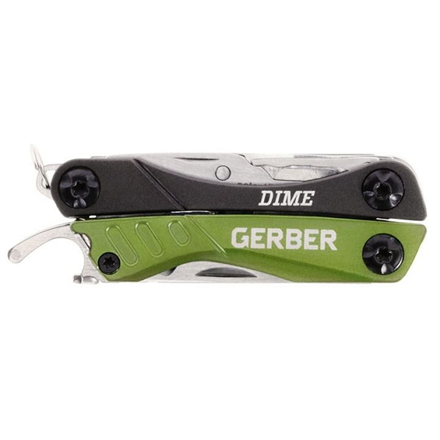 Gerber Outdoor Dime Micro Tool, Žalias Micro daugiafunkcis įrankis