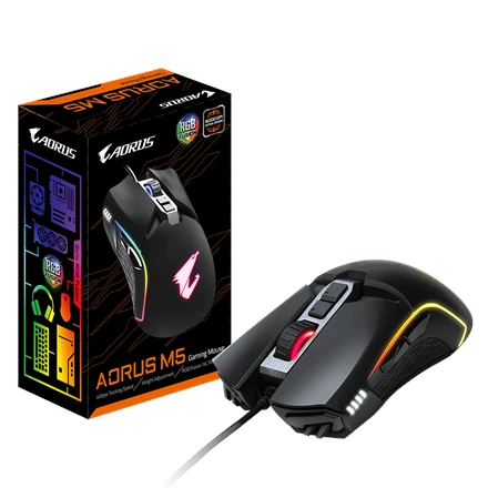Gigabyte Pelė žaidimams AORUS M5, Juodas