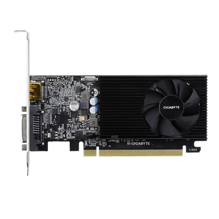Vaizdo plokštė Gigabyte Gigabaitas | GV-N1030D4-2GL 1.0 | NVIDIA | 2 GB | GeForce GT 1030 | DDR4 | DVI-D jungtys kiekis 1 | HDMI jungtys kiekis 1 | PCI Express 3.0 | Atminties taktinis dažnis 2100 MHz | Procesoriaus dažnis 1417 MHz