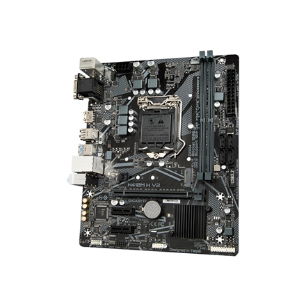 Pagrindinė plokštė GIGABYTE Intel H470 Express / LGA1200 / MicroATX / Memory DDR4 / Atminties lizdai 2|2xPCI-Express 3.0 1x / 1xPCI-Express 3.0 16x / 1xM.2 / 1x15pin D-sub / 1xHDMI / 2xAudio-In / 1xAudio-Out / 4xUSB 2.0 / 2xUSB 3.2 / 1xPS/2 / 1xRJ45