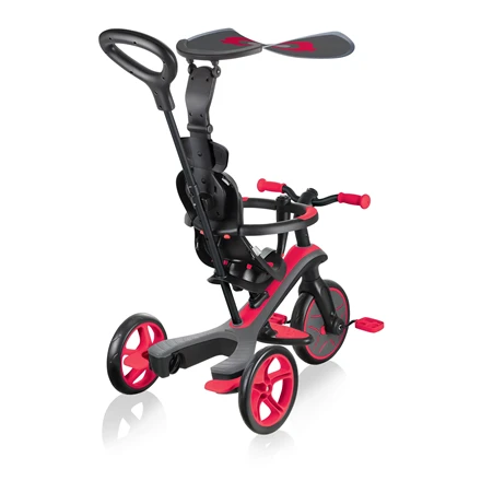 Daugiafunkcinis triratukas Globber Explorer Trike 4in1, raudonas, 632-102