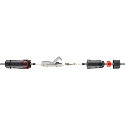 Goobay Outdoor (IP68) LAN kabelio jungtis, CAT 6 ekranuotas 44417