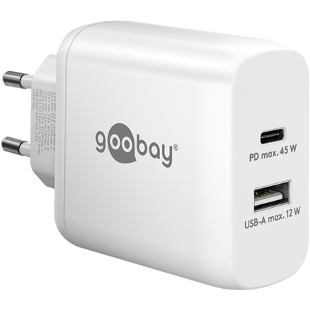„Goobay“ | USB-C PD dvigubas greitasis įkroviklis (45 W) | 65412
