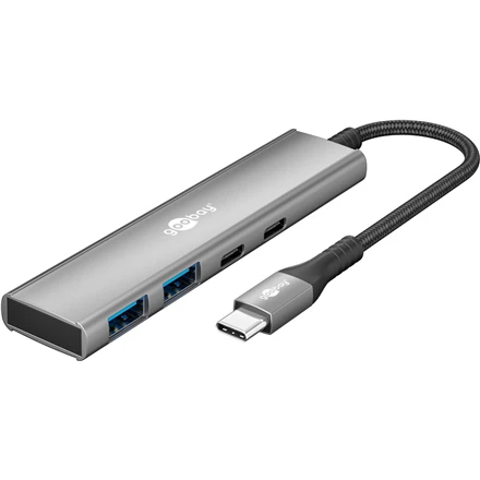 Goobay USB-C šakotuvas su pintu laidu