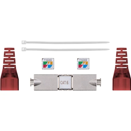 Goobay 79577 plona kabelio jungtis be įrankių CAT 6A, STP ekranuota