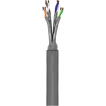 Wentronic Goobay | CAT 6A tinklo kabelis, S/FTP (PiMF), 50 m | 96093 | S/FTP | Pilkas