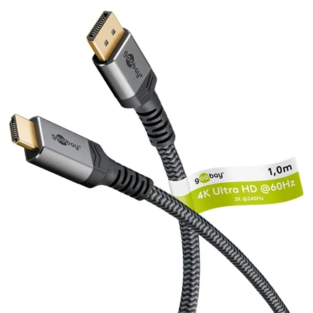 Goobay DisplayPort - HDMI laidas su pintos vielos danga