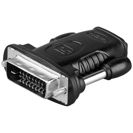 Goobay | HDMI/DVI-D adapteris, dengtas nikeliu | HDMI lizdas (A tipas) | DVI-D vyriškas dvigubas ryšys (24 + 1 kontaktas)