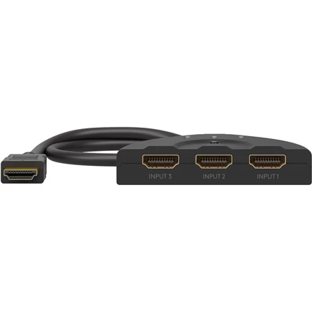 Goobay HDMI 3 į 1 jungiklis su įvesties prievadų žymėjimu