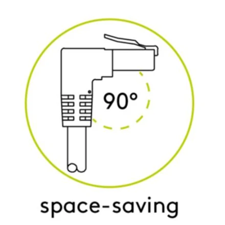 Goobay | Komutacinis kabelis | 51517 | RJ-45 | RJ-45 90°