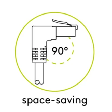 Goobay | Komutacinis kabelis | 51530 | RJ-45 | RJ-45 90°