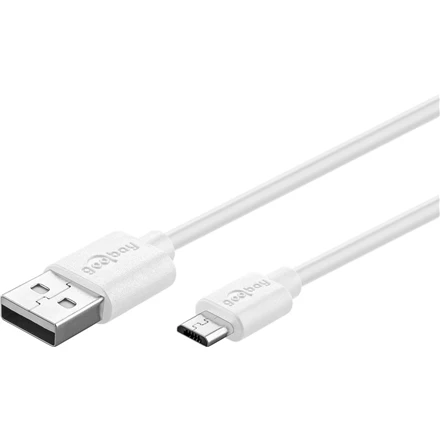 Goobay | Mikro USB įkrovimo ir sinchronizavimo kabelis | 43837 | USB-A 2.0 į Micro-USB USB 2.0 kištukas (A tipas) | USB 2.0 mikro kištukas (B tipas)