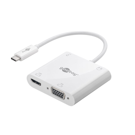 Goobay | USB-C kelių prievadų adapteris HDMI + VGA + PD 100 W | 52418