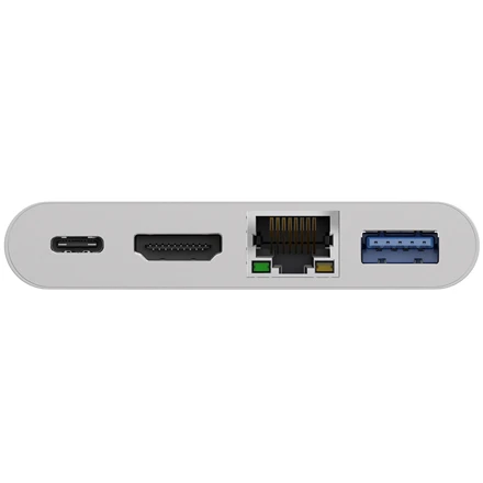 Goobay | USB-C kelių prievadų adapteris (HDMI + Ethernet, PD) | 62105