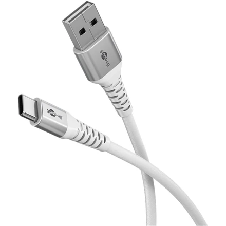 „Goobay“ | USB-C į USB-A itin minkštas tekstilinis laidas su metaliniais kištukais | 74530