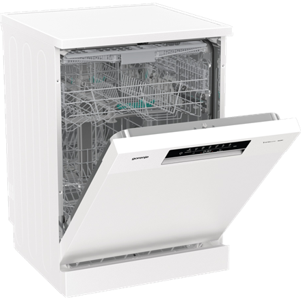 Indaplovė Gorenje GS643E90W | Pastatoma | Plotis 59.9 cm | 6 programos | E klasė| Ekranas | AquaStop funkcija | Balta