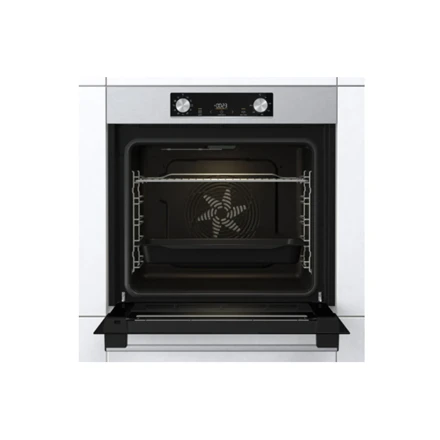 Gorenje | Orkaitė | BO6735E02X | 77 L | Daugiafunkcis | EcoClean | Mechaninis valdymas | Aukštis 59,5 cm | Plotis 59,5 cm | Nerūdijantis plienas
