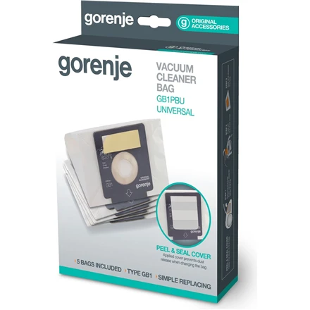 Gorenje | Dulkių siurblių popieriniai maišeliai, 5vnt | GB1PBU