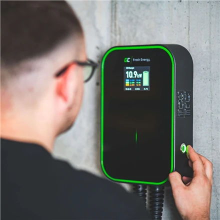 GREENCELL įkroviklis Wallbox GC EV PowerBox 22kW su 2 tipo laidu, skirtas elektromobiliams ir Plug-In hibridams įkrauti