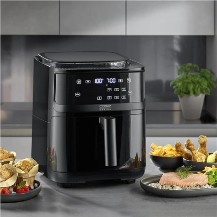 Karšto oro gruzdintuvė CASO AirFry & Steam 700, juodos spalvos