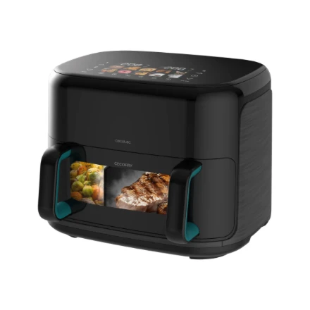 Gruzdintuvė Cecotec Double hot air fryer | Cecofry&Grilis Smokin'Prime 11000 | Power 2800 W | Capacity 11 L | Juodas