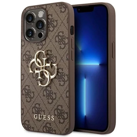 Dėklas GUESS GUHCP14S4S4GBBB IPHONE 14/15/13 6.1 "BRONZE / BROWN HARDCASE 4G BIG METAL LOGO